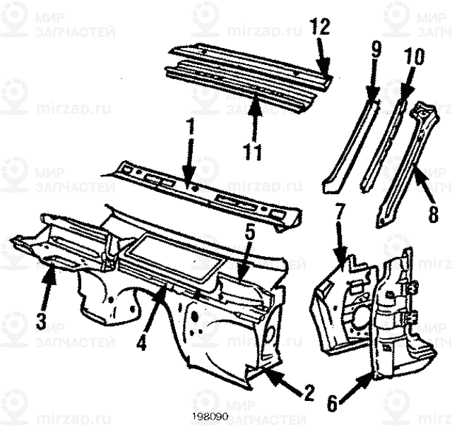 Кронштейн аккумуляторной батареи BMW 41111929429