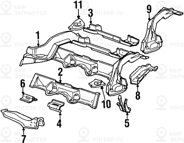 Лонжерон Л Зд BMW 41118171145