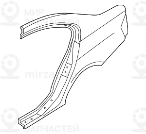 Деталь крыла Л Зд! заменен на 41217145095 BMW 41217145097