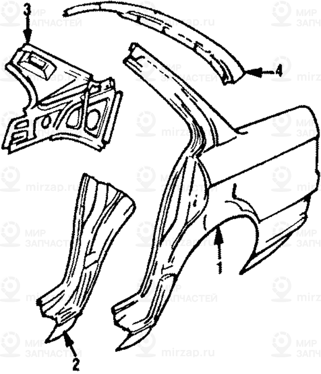 Крыло Л Зд BMW 41351935837