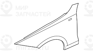 Крыло П Пд BMW 41357135680