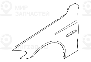 Крыло Л Пд BMW 41357844701