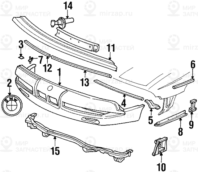 Промежуточный элемент П BMW 51111970444