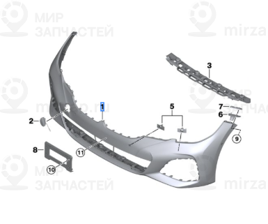 Verkleidung Stossf?nger G BMW 51118099895