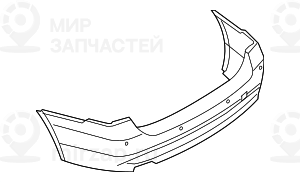 Облицовка заднего бампера,загрунтован. BMW 51127363301