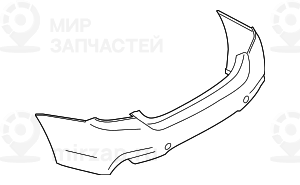 Облицовка заднего бампера,загрунтован. BMW 51128060828