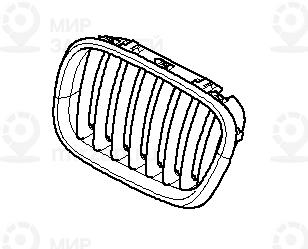 Декоративная решетка Л Пд BMW 51137113733