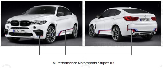 Folie Motorsportstreifen Links / Rechts BMW 51142406151