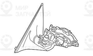 Наружное зеркало с обогревом без стекл.П BMW 51167283762