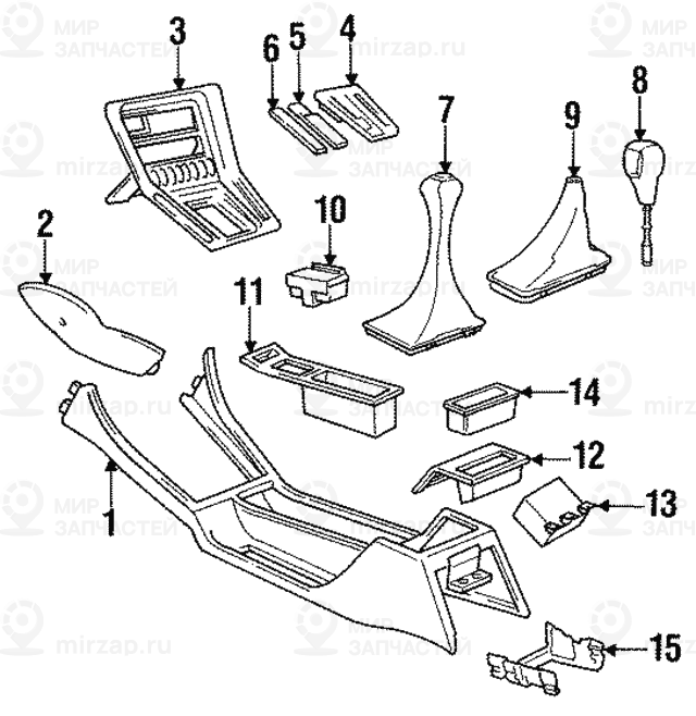 Накладка рычага преселектора BMW 51168118764