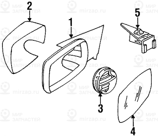 Электр.наружное зеркало обогрев. Л BMW 51168124655