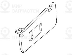 Солнцезащ.коз.с фонар.подсв.туал.зерк. Л HELLGRAU BMW 51168174721