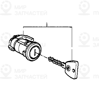 Запорный механизм с ключом Л BMW 51211924903