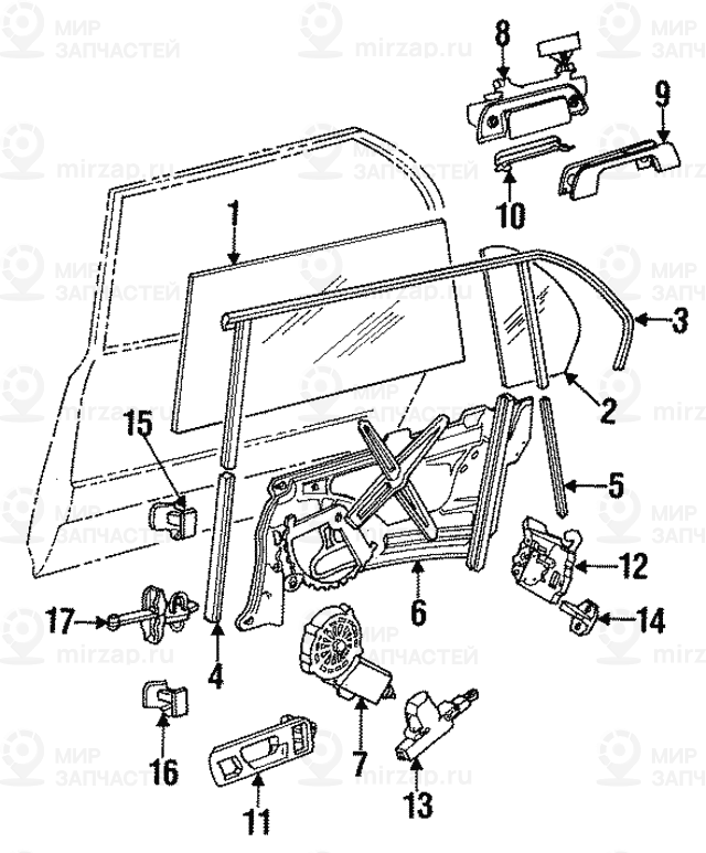Замок с поворотной защелкой П Зд BMW 51221908742