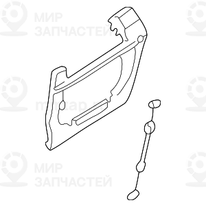 Держатель наружной ручки двери Л Зд BMW 51228236645