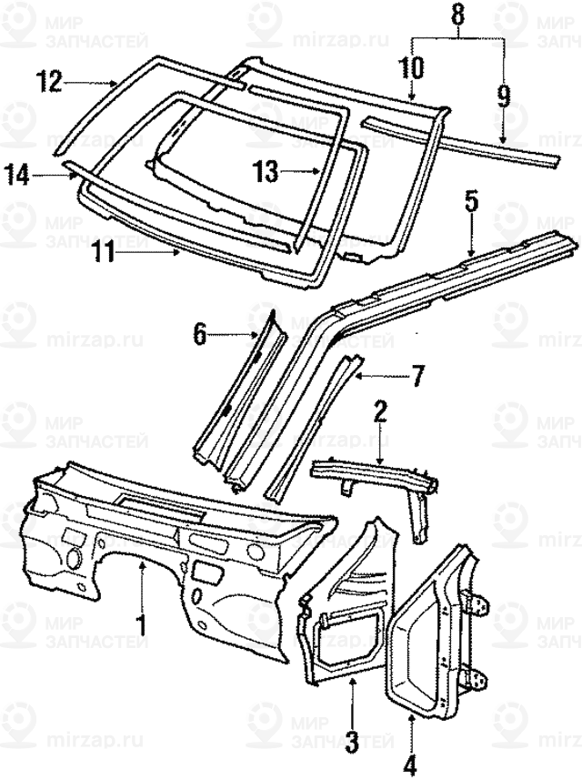 Уплотнитель лобового стекла BMW 51311871254