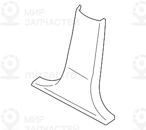 Накладка центральной стойки Л Нж GRAU BMW 51433418755