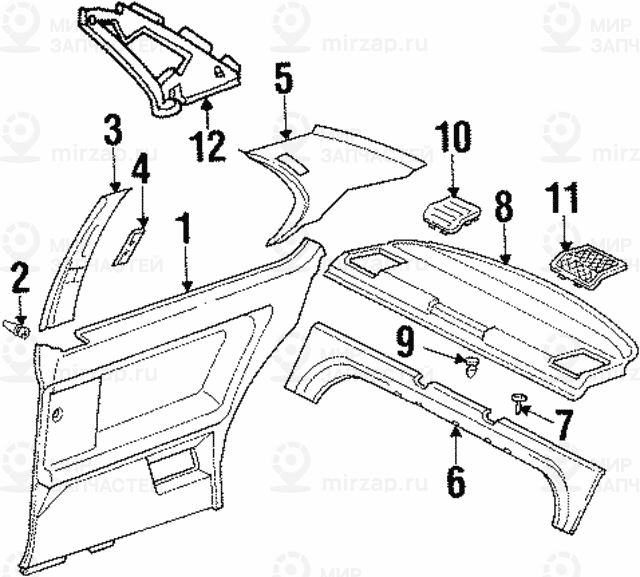 Накладка поперечной балки рамы Зд BMW 51468130863
