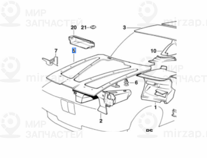 Звукоизоляция капота BMW 51488138829