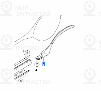 Накладка арки колеса П Зд BMW 51717051036