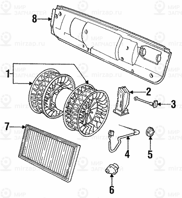 Перегородка системы отопления BMW 51718122360