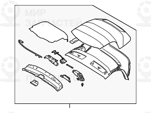 Складной верх с потолком GRAU ! заменен на 54347191233 BMW 54347056275