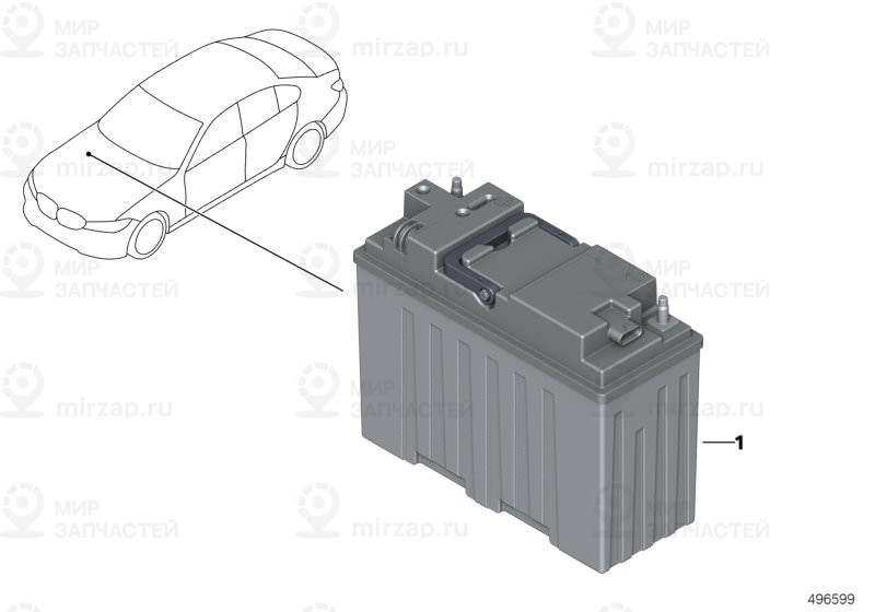 Сдвоенная Литиевая Акб 12 В BMW 61219442935