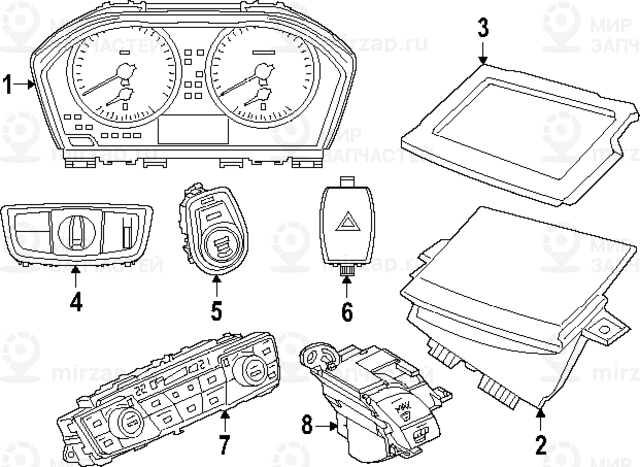 Instrumentenkombination BMW 62109840912