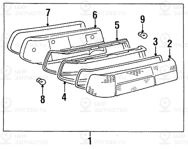 Блок задних фонарей П BMW 63211368214