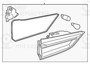 Блок задних фонарей на багажной двери п BMW 63212710636