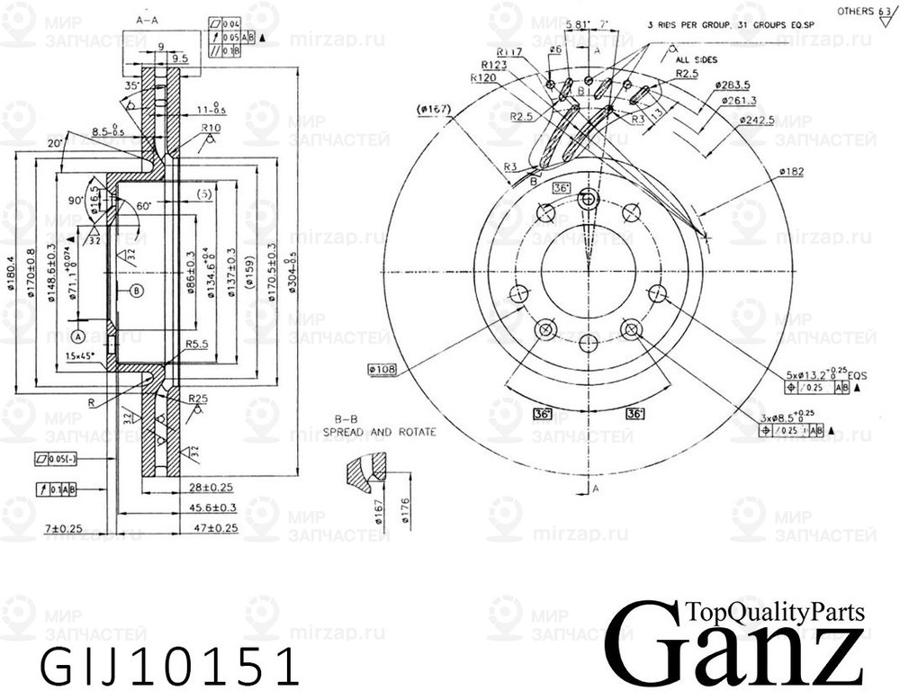 Запчасть GANZ GIJ10151
