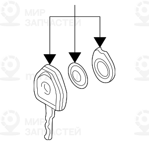 Основной ключ с ДУ (с кодом) 315 MHZ! заменен на 66126955750 BMW 66126933726