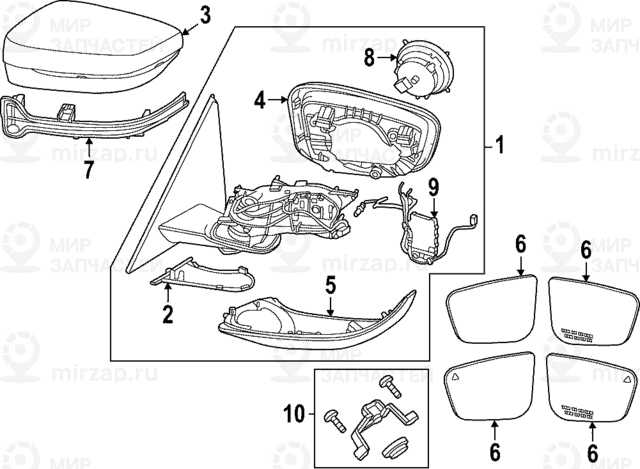 Электронный Блок Зеркала Л BMW 67135A372B7