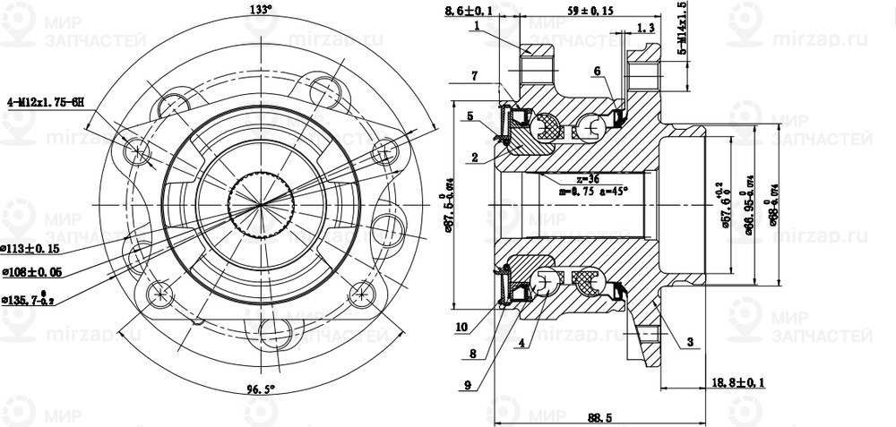 Запчасть GANZ GIM03014