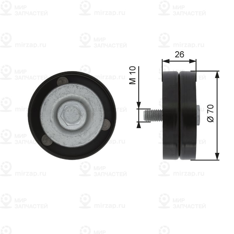 Паразитный / ведущий ролик поликлинового ремня GATES T36363