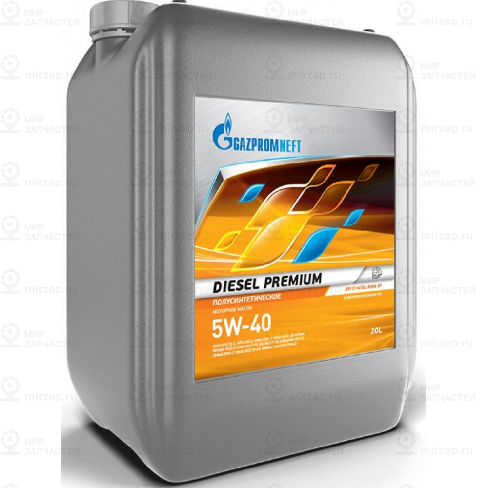 Масло Моторное Gazpromneft Diesel Premium 5W-40 20 Л 2389900044/2389907649 GAZPROMNEFT 2389907649