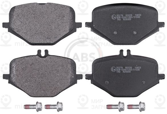 Комплект тормозных колодок, дисковый тормоз ABS 35279
