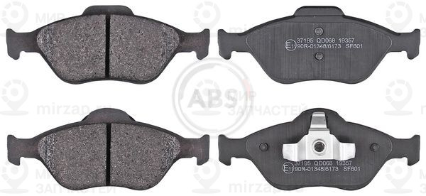 Комплект тормозных колодок, дисковый тормоз ABS 37195