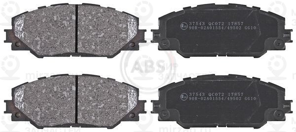 Комплект тормозных колодок, дисковый тормоз ABS 37543