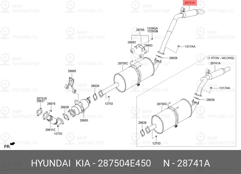 Запчасть HYUNDAI 287504E450