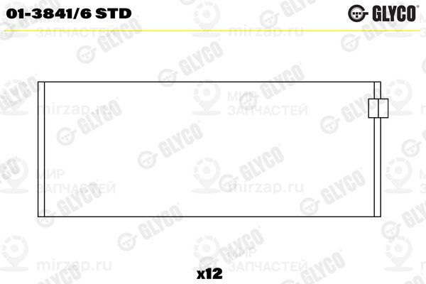 Шатунный подшипник GLYCO 0138416STD