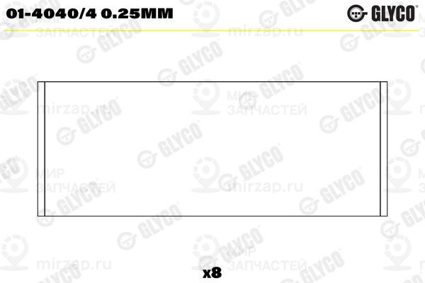 Шатунный подшипник GLYCO 0140404025MM