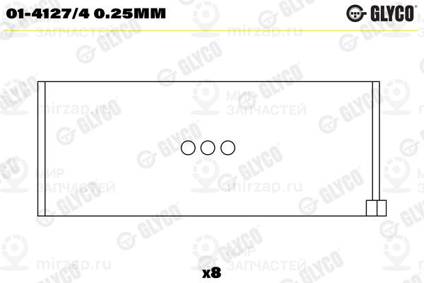 Шатунный подшипник GLYCO 0141274025MM