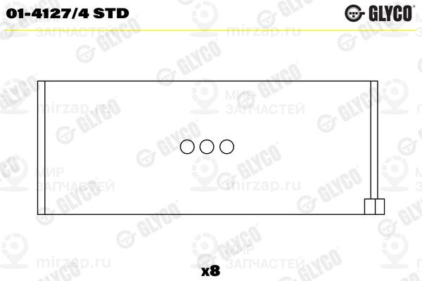 Шатунный подшипник GLYCO 0141274STD