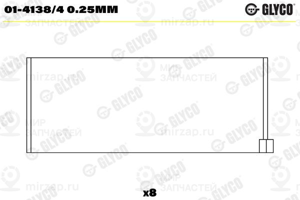 Шатунный подшипник GLYCO 0141384025MM
