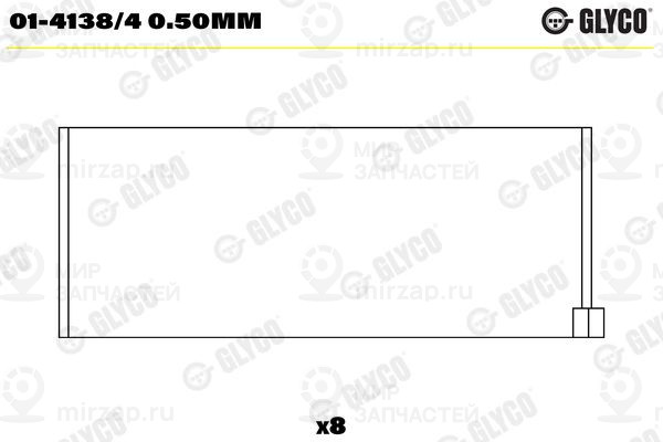 Шатунный подшипник GLYCO 0141384050MM
