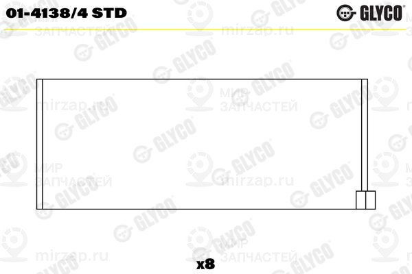 Шатунный подшипник GLYCO 0141384STD