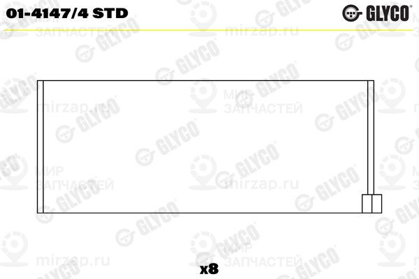 Шатунный подшипник GLYCO 0141474STD