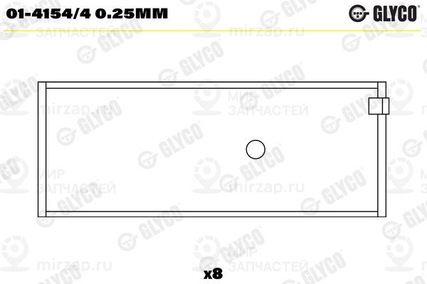 Шатунный подшипник GLYCO 0141544025MM