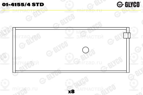 Шатунный подшипник GLYCO 0141554STD